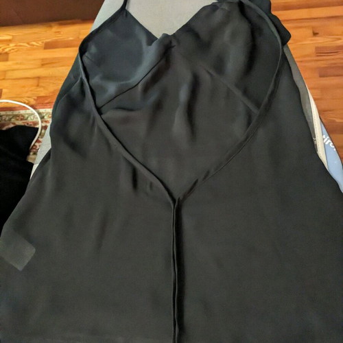 Sisley top like new, black, backless and semi-transparent
