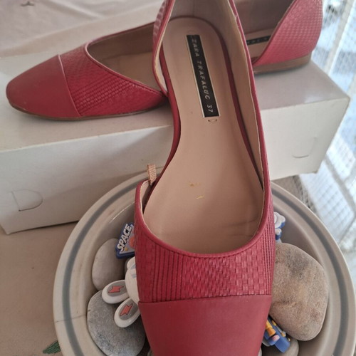 Zara red ballerinas like new, size 37