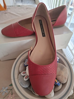 Zara red ballerinas like new, size 37