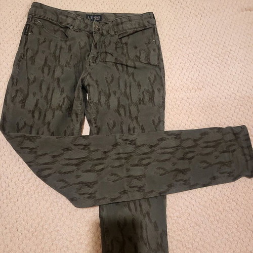 Armani Jeans women's medium black-gray elastic straight leg used like new