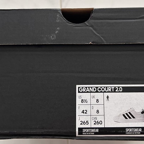Adidas Grand Court 2.0 sneakers size 42, new in box