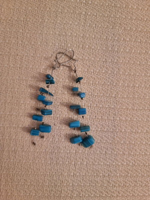 Earrings with blue stones like new