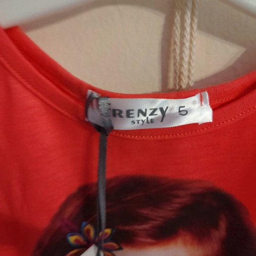 T shirt new coral short sleeve with girl print Frenzy age 5