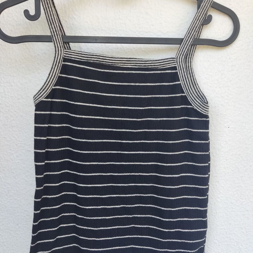 Zara striped tank top used, size S/M, black and white