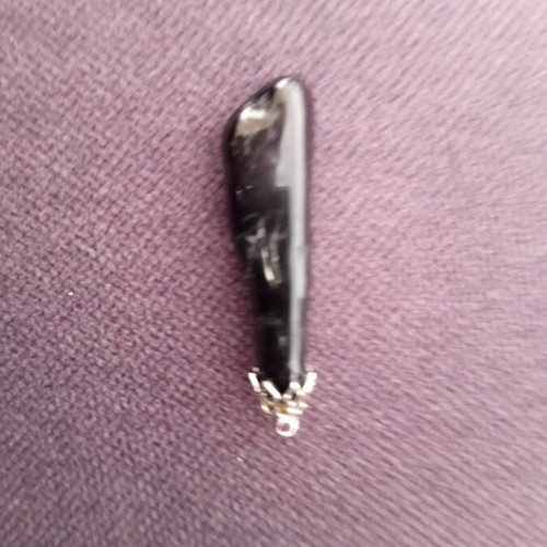Black Tourmaline Natural Crystal Pendant