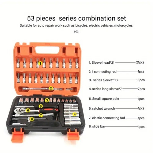 Socket Set 53 Pieces New with Bits and Extensions