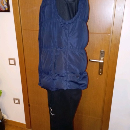 Sleeveless men's jacket blue like new with hood