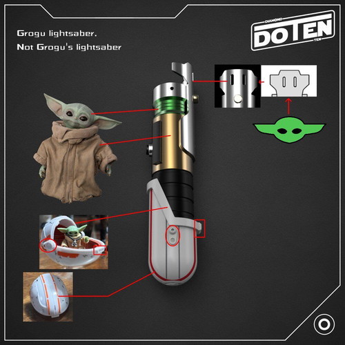 Grogu lightsaber new with motion control and 72cm blade