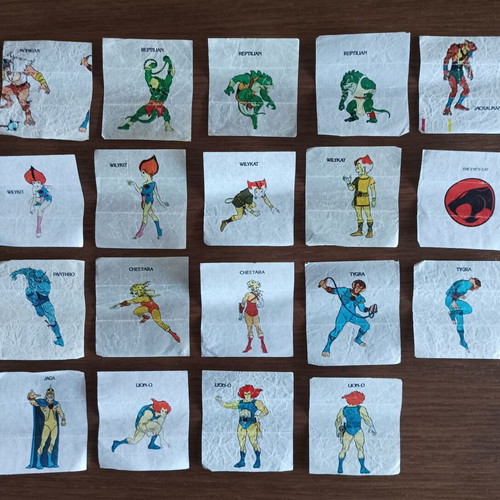 Thundercats paper cards used, pack of 30 pieces