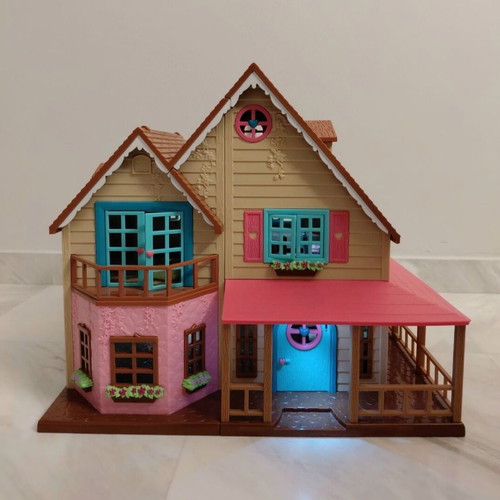 Li'l Woodzeez Dollhouse Large Country Home with Lights