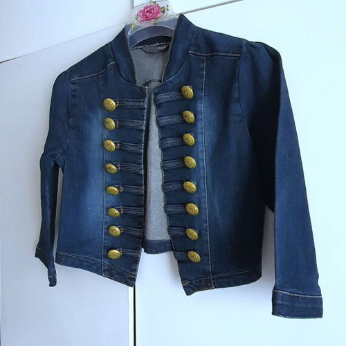 Denim jacket new, blue, size S with 16 metal buttons