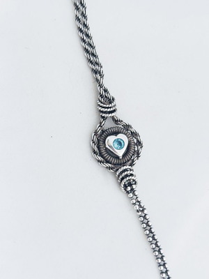 Vintage Italian silver 925 bracelet with blue eye handmade like new