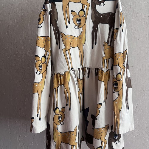 Mini Rodini Deer Long Sleeve Dress great condition, sizes 104/110