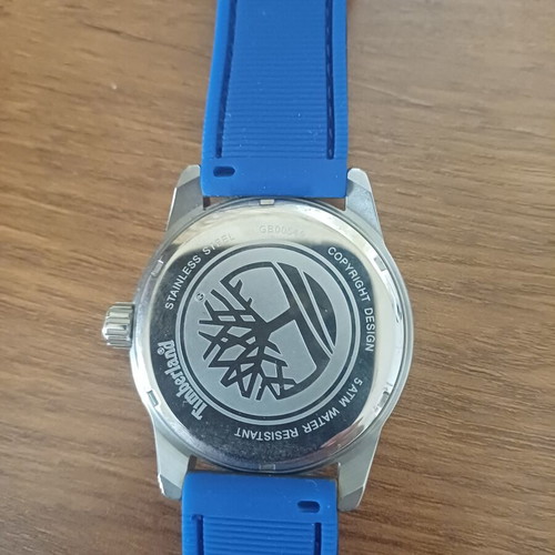Timberland wristwatch used, blue, broken crown