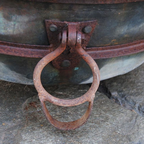 Monastic copper cauldron over 200 years old used