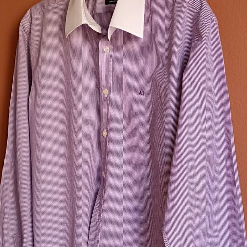 Artisti Italiani men's striped purple white shirt XXL like new