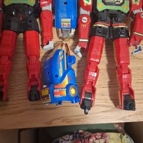 Power Rangers figures used with minor damages