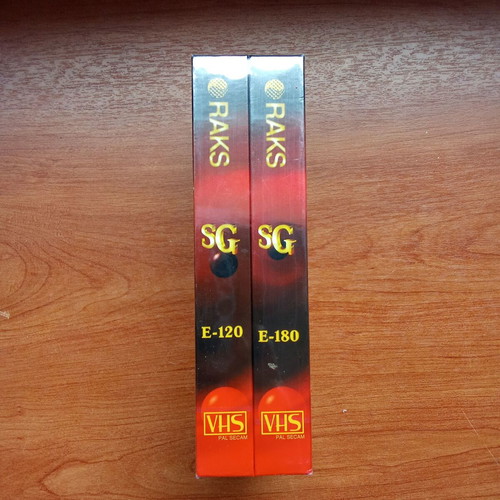 RAKS SG 180 VHS video cassettes new, 2 pieces with 1 free