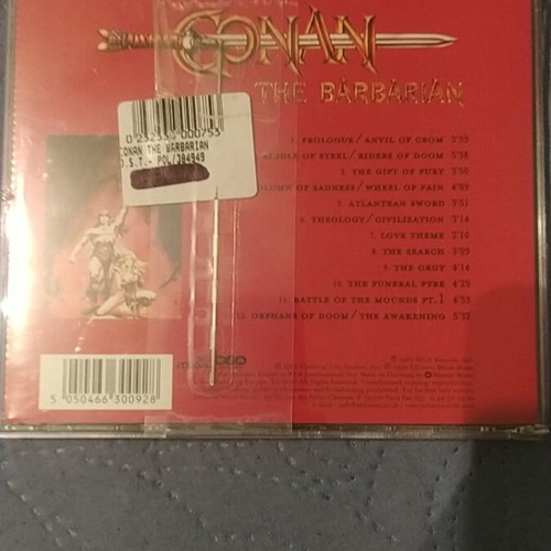 Conan the Barbarian original soundtrack CD by Vasilis Polydouris, 1992