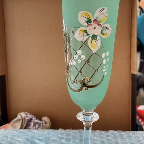Crystal glasses handmade new