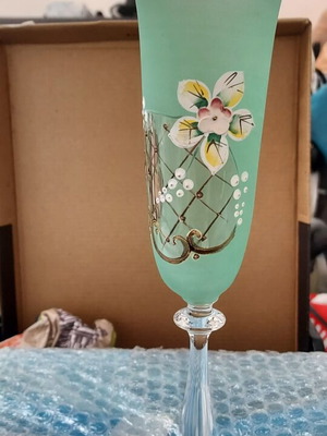 Crystal glasses handmade new