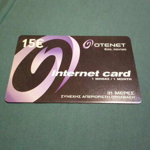 OTEnet internet card used, 15 euros
