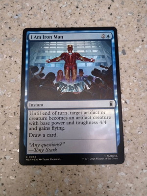 Magic the Gathering I Am Iron Man foil κάρτα καινούργιο
