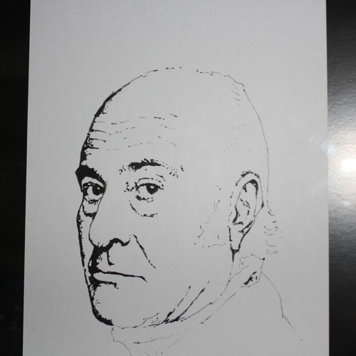 Odysseas Elytis portrait like new in A3 frame 21x30