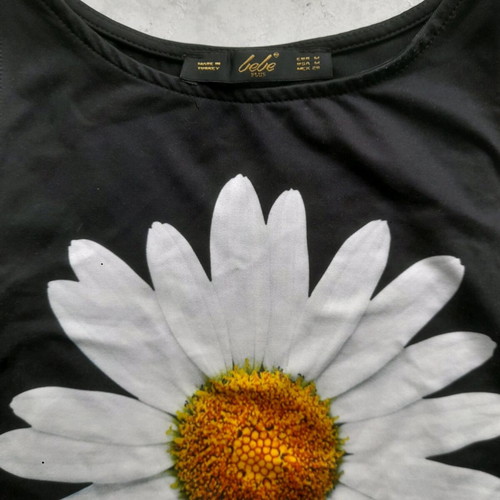 90's crop top elastic unused, size S/M, black and yellow