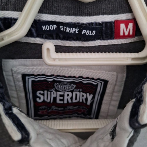 Superdry striped men's polo size Medium like new