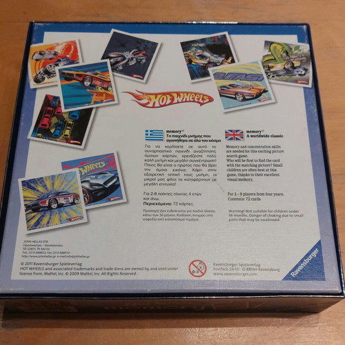Hotwheels memory game like new