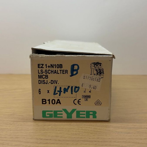 Geyer N10B EZ12 circuit breakers like new, pack of 6