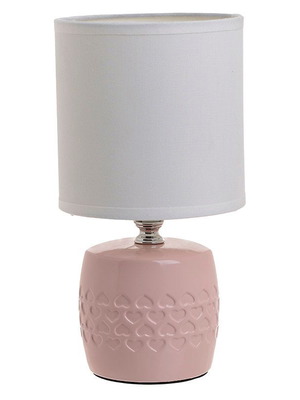 Table lamp ceramic pink/white new