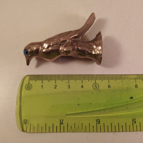 Vintage brass bird miniature