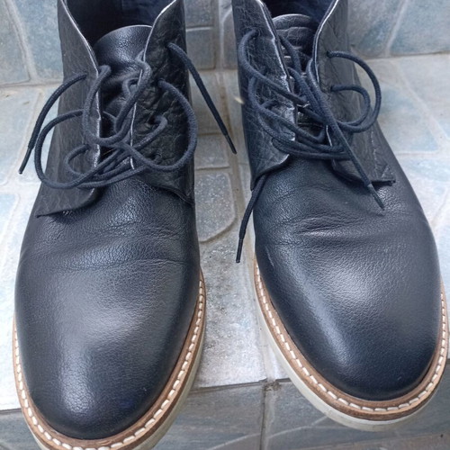 Men's black leather boots size 44 like new