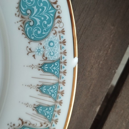 Noritake Bluetide 2256 dinner plates set of 4 used, Japan