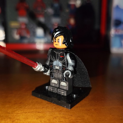 Darth Devastator figure like new with base, two expressions, cape, lightsaber