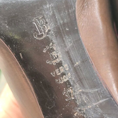 J. Burnazos 7 cm leather pumps like new, brown, size 37