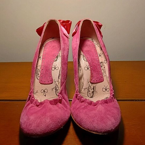 Fornarina suede pumps used, authentic, size 38, pink