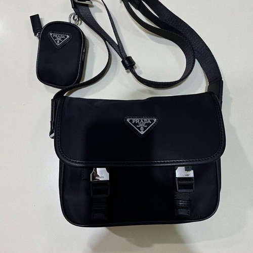 Prada Re Nylon Saffiano shoulder bag, black