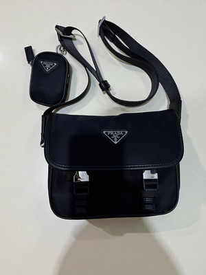 Prada Re Nylon Saffiano shoulder bag, black
