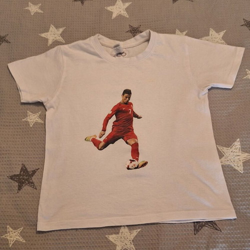 Makó T-shirt like new, white with Ronaldo print and number 7