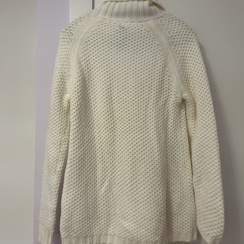 Pull&Bear knitted turtleneck sweater used, off-white
