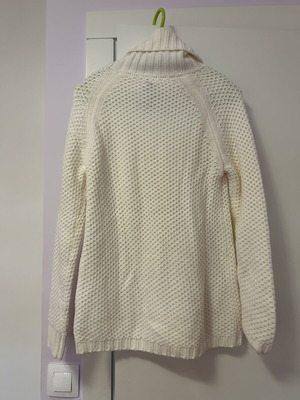 Pull&Bear knitted turtleneck sweater used, off-white