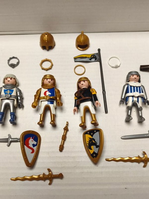 Playmobil kings and princes set with weapons and crowns