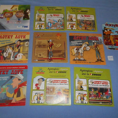 Children's DVDs used, pack of 10, dubbed