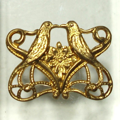 Brass detail with gold plating for handmade jewelry construction like new