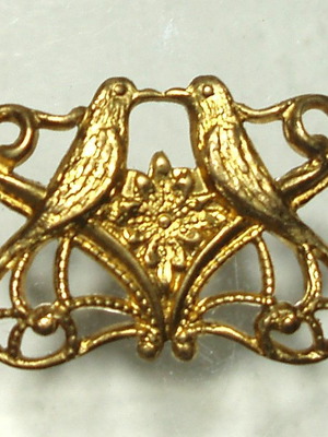 Brass detail with gold plating for handmade jewelry construction like new