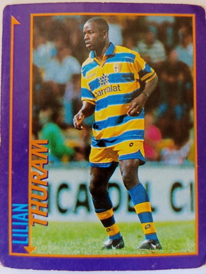 Lilian Thuram Parma collectible sticker 1998