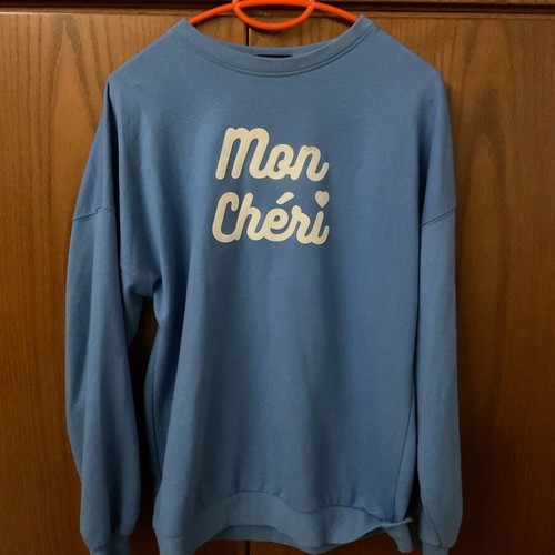 Pink Woman blue sweatshirt used